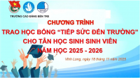 Trao học bổng tiếp sức đến trường tân HSSV