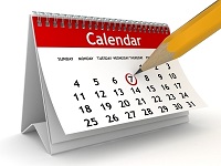 Lịch công tác tháng 7, 8 năm 2026